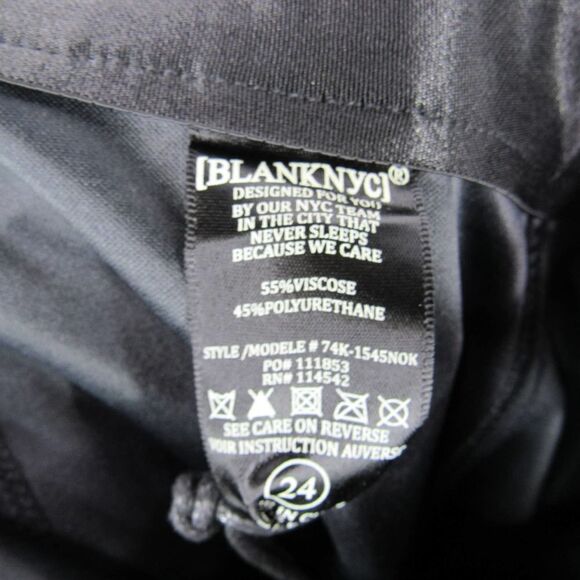 BLANKNYC FAUX LEATHER LEGGINGS IN BLACK SZ 24 - Picture 4 of 5